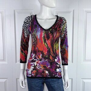 ALBERTO MAKALI women's medium 3/4 sleeve sweater